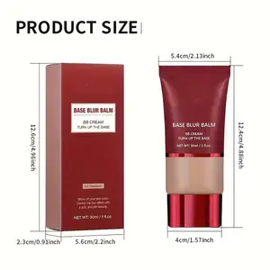 Blur Balm Base, Enhances Complexion Tone, BB Cream, Lightweight Foundation, Full Coverage Concealment, Moisturizing