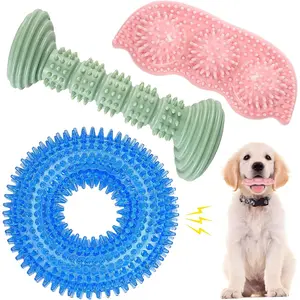 Dog Chew Toys for Puppy Teething, 3Pack 2-8 Months Puppies Teething Toys Soft & Durable Puppy Toys for Cleaning Teeth and Protects Oral Health Both Small Dogs & Medium Dog Suitable (3 Pack)