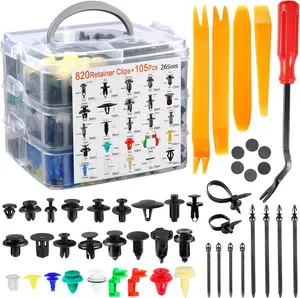 925Pcs Car Bumper Retainer Clips Plastic Rivets Fasteners Tailgate Handle Rod Clip, 26 most popular sizes Auto Push Pin Rivets Set- Door Trim Panel Fender Clips Universal Push Retainer and Car Clips Set