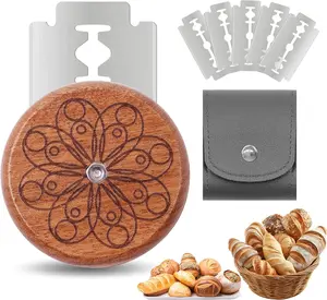 UFO Bread Lame Cutter for Homemade Sourdough,Bread Scorer Tool for Sourdough with 5 Blades and Storage Cover,Slashing Tool Bread Cutting Knife for Artisan Bread and Baguette Makers,Circle