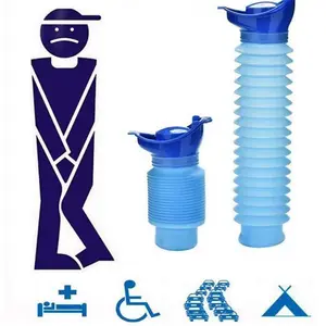 1set Urinal Car Urinal Bucket Outdoor Standing Urine Emergency Travel Portable Reusable Shrinkable Camping Toilet Urine Leak