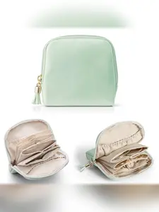 Portable Cosmetic Bag, Multi-Functional Mini Wallet, Plain Boston Bag for Daily Use, Ideal for Travel and Everyday Carry