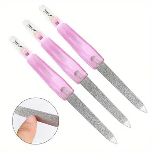 Stainless Steel Nail File, 5 Counts Double-ended Dead Skin Fork, Double-sided Sanding Strip, Beauty Set, Manicure Tools