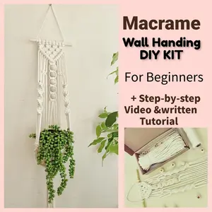 1 Beginner Crochet Kit Complete Plant Netting DIY Set with Step-by-Step Tutorials Perfect for Home Decor Family Friends Ideal Festival Gift