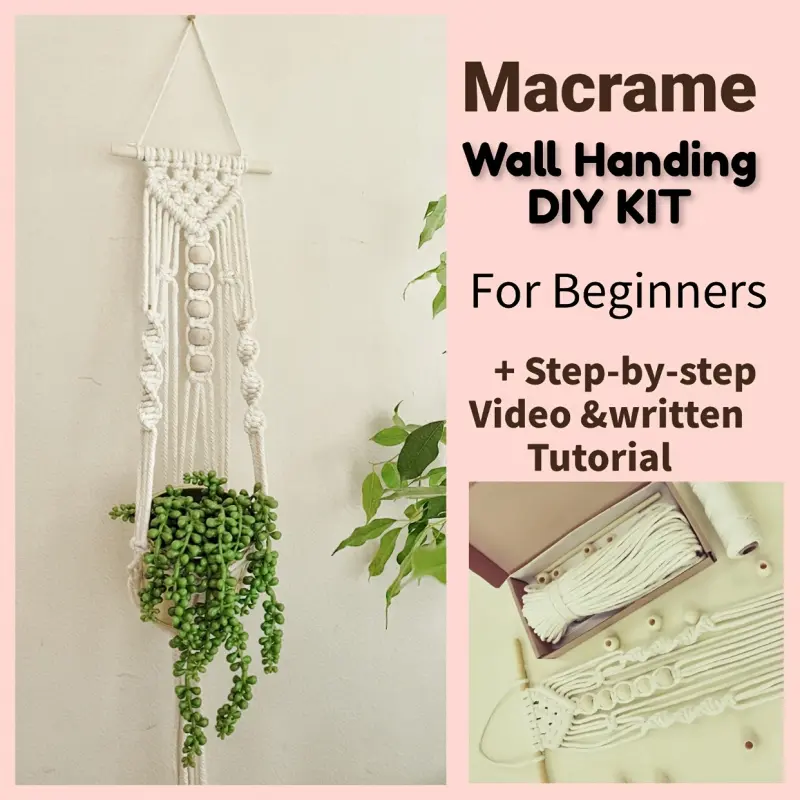 1 Beginner Crochet Kit Complete Plant Netting DIY Set with Step-by-Step Tutorials Perfect for Home Decor Family Friends Ideal Festival Gift