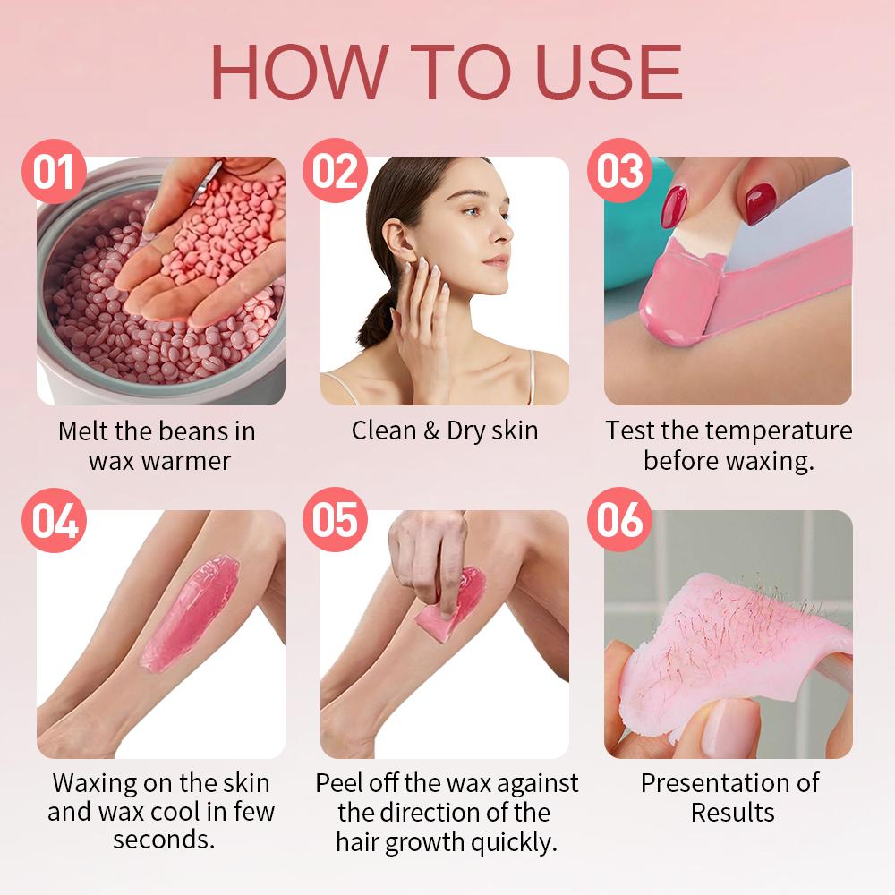 Mother's Day New Arrival - Viilife Hard Wax Hair Removal Kit (with Adjustable Temperature Control) - Includes 20 application wands - Suitable for full-body hair removal; enriched with various plant extracts, specially formulated for sensitive skin.