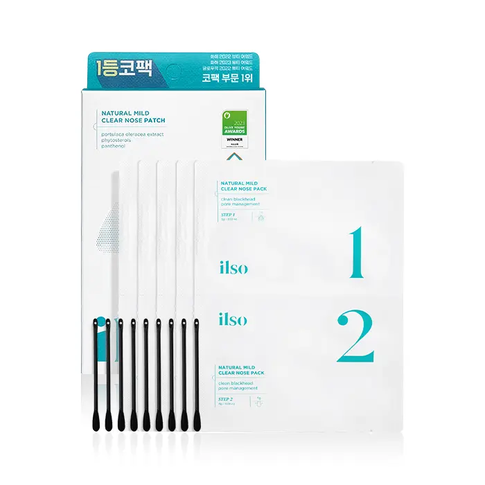 [ILSO Official] Clear Nose Patch for Blackhead & Pore Care without Rubbing - Mild Dermatologist-Approved Formula to Absorb Acne Gunk, Korean Skincare (5 PCS)