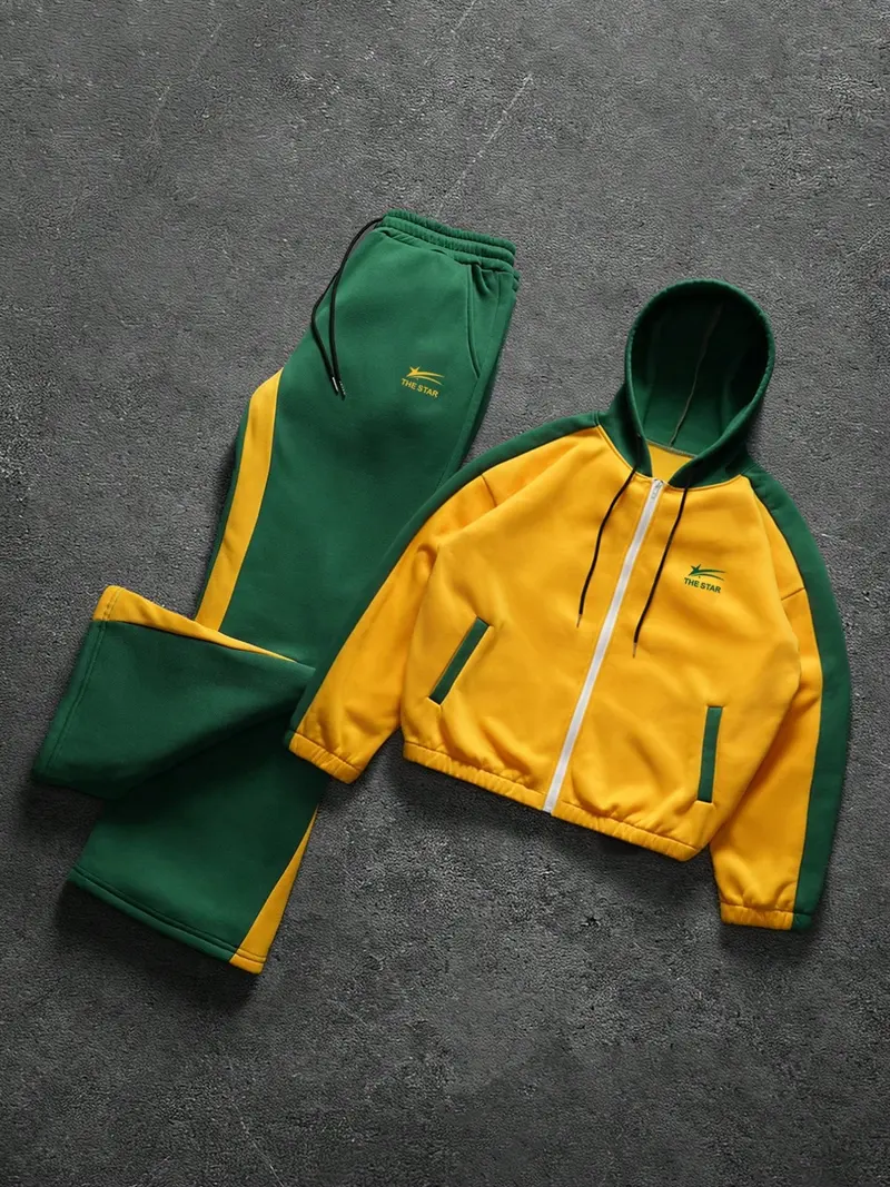 Zip hoodie and pants set - TikTok Shop
