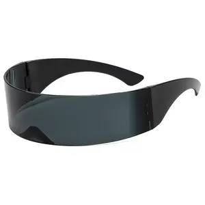 Futuristic One-Eyed Giant Cyber-Mask Sunglasses for Men and Women in Punk Style