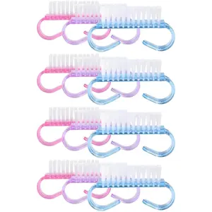 12Pcs 3 Colors Handle Nail Brush Foot Nail Cleaning Scrub Brush For Men Women
