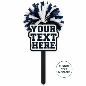 Custom Text PomPom Stick