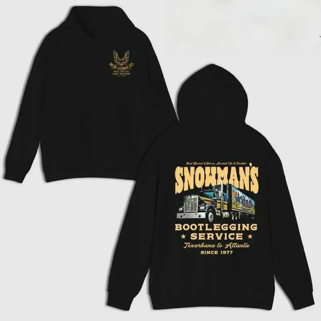 [Graphic Hoodie]Snowman’s Bootlegging Service Hoodie – Funny Smokey and The Bandit Movie Sweatshirt, Retro Film Fan Graphic Hoodie, Unisex Casual Pullover for Men & Women, Vintage Humor Streetwear, Trending Hoodie soulja boy outfit christian clothing