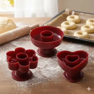 Multi-Shape Donut & Cookie Press Mold Set, Non-Stick Reusable Baking Tools for Easy Homemade Snacks. Dishwasher Safe, Heat Resistant & Antibacterial. Perfect for Commercial or Home Kitchen Use. Bakeware
