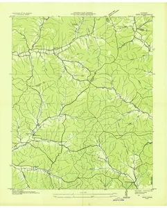 Spot Tennessee USGS Topographic Quadrangle Map, 1952, 1:24000