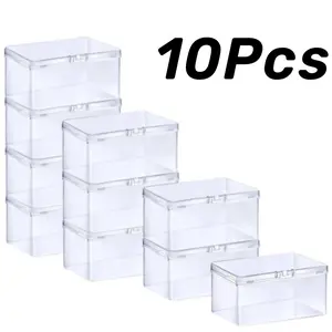 Pack of 10 Plastic Game Card Storage Box, UNO Card Case, playing card box, High Capacity Playing Card Case (NO Cards)