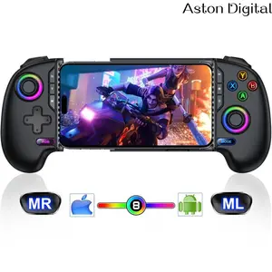 Aston DigitalMobile Wireless Phone Controller for iphone/Android with Hall Joystick, Wireless Phone Controller with Phone Case Support, Compatible with Steam Link, Call of Duty, Roblox, Xbox Game Pass