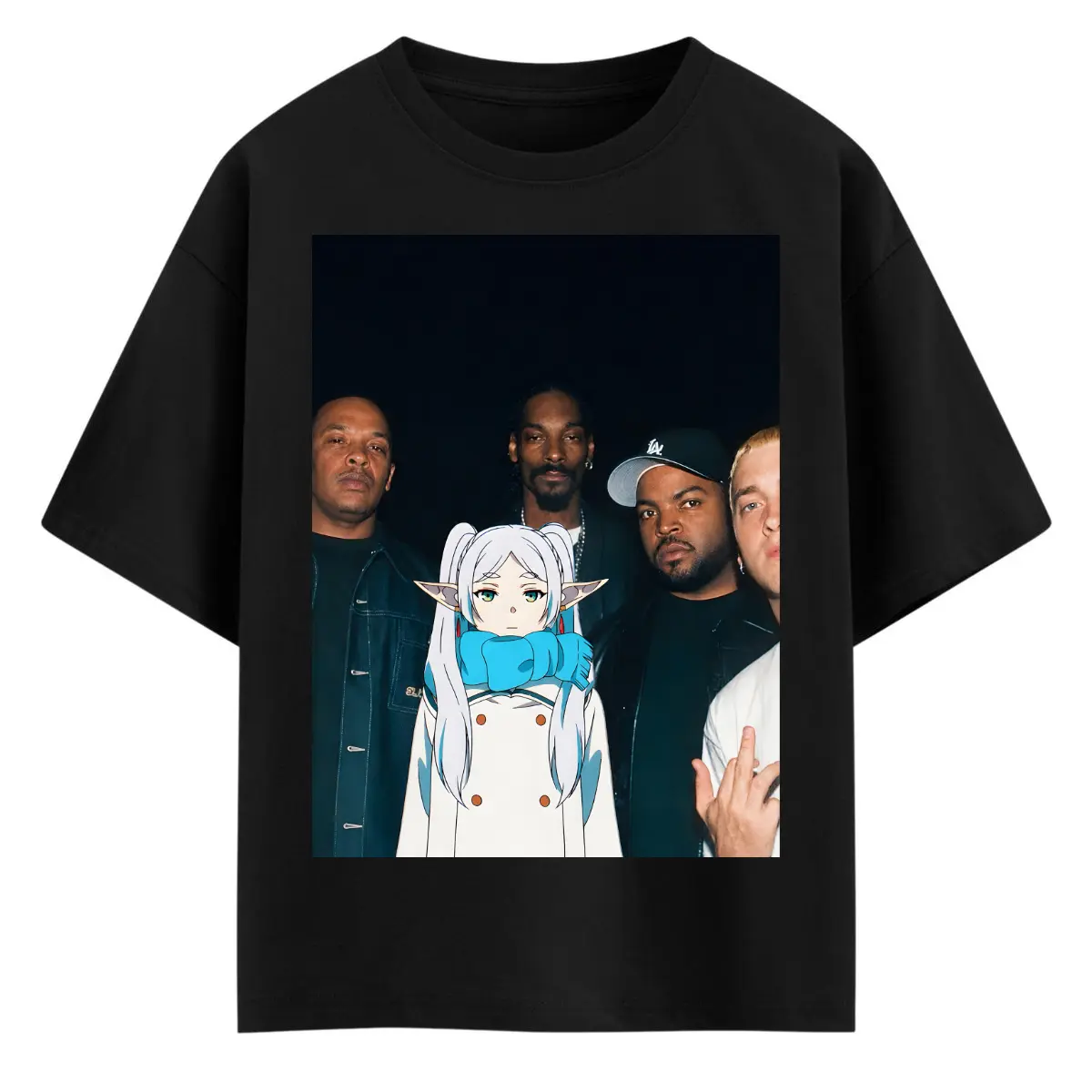 Frieren BJE T-Shirt & Sweatshirt, Frieren Rapper Graphic Tee, Vintage Oversized Unisex Streetwear, Anime Gifts for Him Her