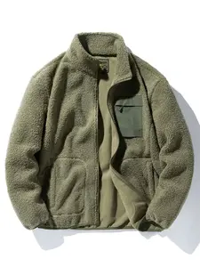 Men's Plus Size Warm Fleece Zip-Up Jacket