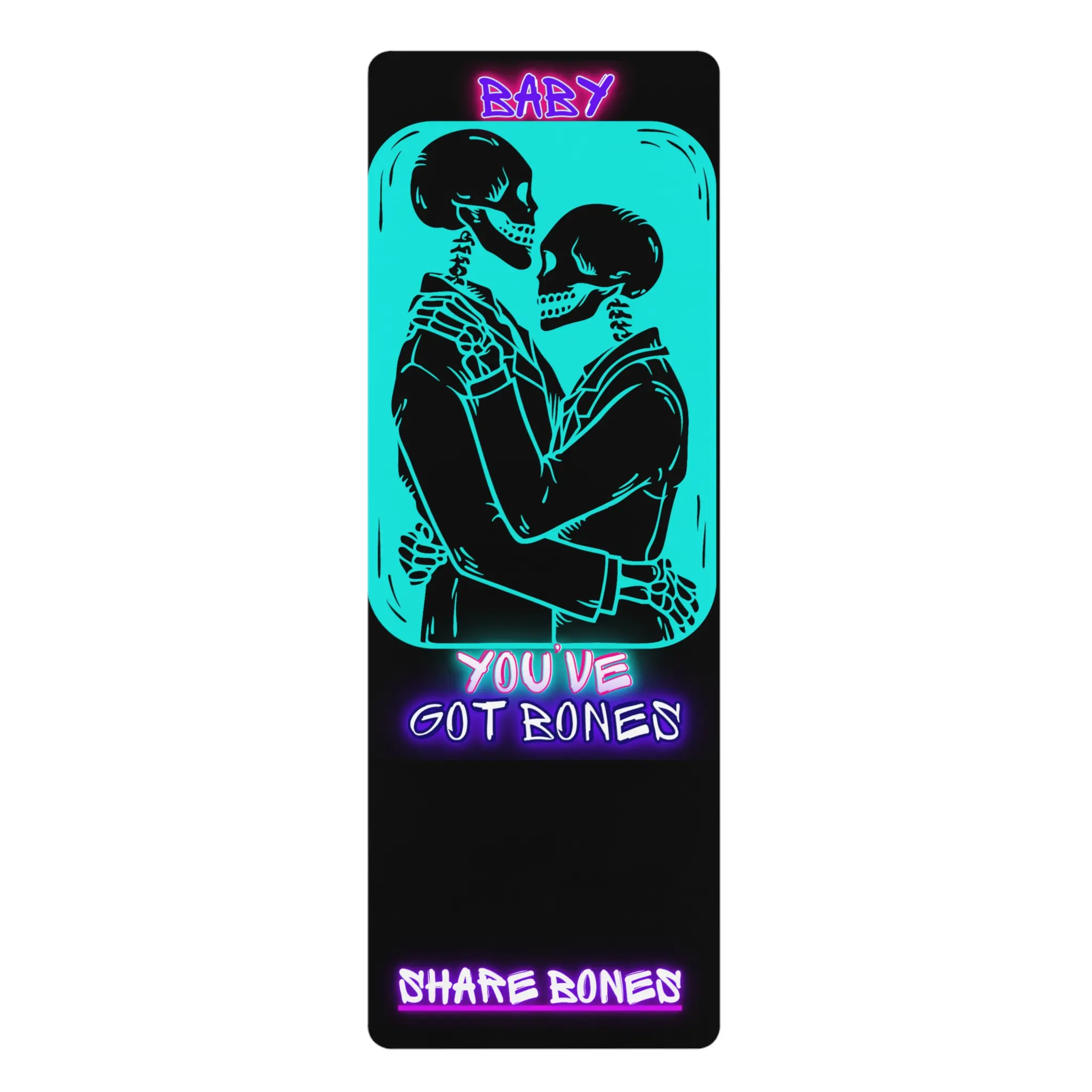 Rubber Yoga Mat with Anti-Slip Rubber Bottom and Edge-to-Edge Printing