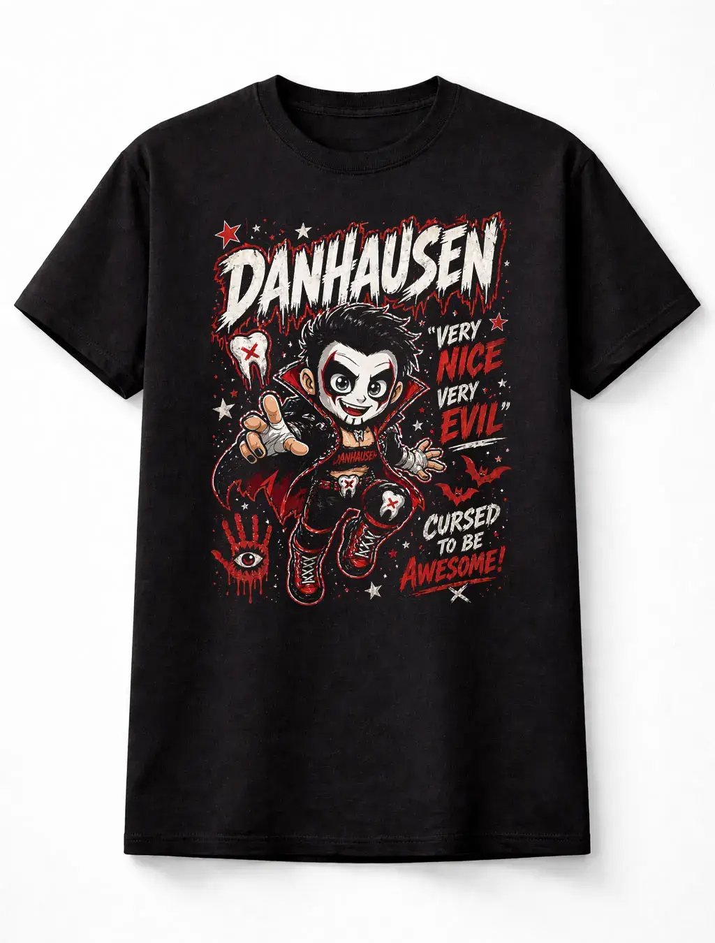 Danhausen Very Nice Very Evil T-Shirt, Wrestling Tee, AEW Fan Shirt, Gift for Wrestling Fans, Unisex Cotton Short Sleeve Tshirt