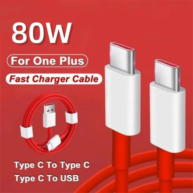 Oneplus 12 11 Cable Original 80W Supervooc Warp Charge Usb Type C Cable 100W Fast Charge One Plus 10T Nord CE 4 10 Ace 3 Pro