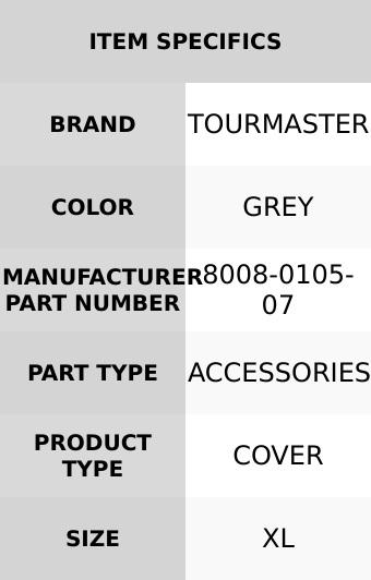 Tourmaster Select WP Half Cover - Grey - XL 8008-0105-07