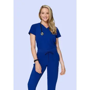 Mandala Scrubs Women's Workwear 1-Pocket Top, Galaxy Blue Mandala Scrubs Women's Workwear 1-Pocket Top, Galaxy Blue