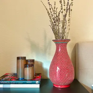 Hand-Painted Capula Clay Decorative Vase