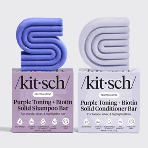 Kitsch Purple Toning Shampoo & Conditioner Combo for Color-Treated & Grey Hair