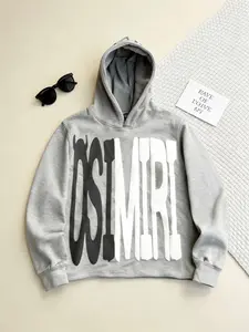 OSIMIRI Winter Outfit Hip-Hop Style Hooded SweatshirtLoose Fit Hoodies for Men Leisure Essential Alpha BetfoamY2K Streetwear Christmas Gifts Casual Pullover SportswearTops Clothes Menswear Sporty