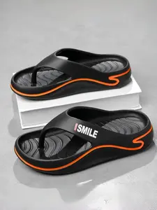 1 Pair Men's EVA Flip Flops | Lazy Casual Style | Cushioned Platform Design + Durable Anti-Slip Sole | For Home Outfits / Beachwear / Daily Commute