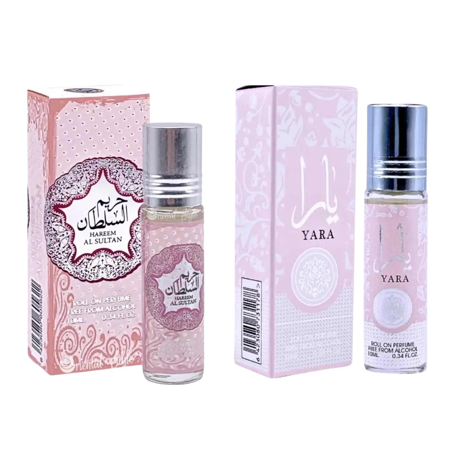 (2pc Bundle Pack) Hareem Al Sultan + Yara Perfume Oil Roll-On by Ard Al Zaafaran, 10ml