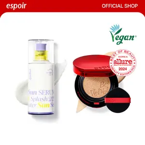 [espoir Official] Water Splash Sun Serum & Be Velvet Cover Cushion Foundation