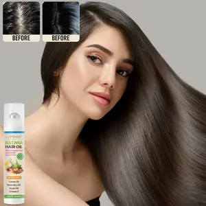 Batana Hair Oil with Castor, Rosemary & Argan Oils - Moisturizing Frizz Control & Split End Repair Natural Shine Strength Nourishing Hair Treatment - Hydrating Moisturizes Hair & Scalp - 15ml Roll-On Haircare Moisture Hydrate