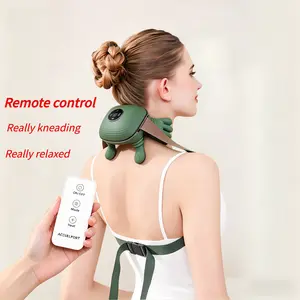 2026 Upgraded Neck & Shoulder Massager - Wireless Heat Therapy with 3D Kneading for Pain Relief, Remote Control for Effortless Use, Lightweight & Perfect Gift