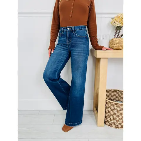 With You In Mind Wide Leg Tummy Control Jeans in Four Inseams