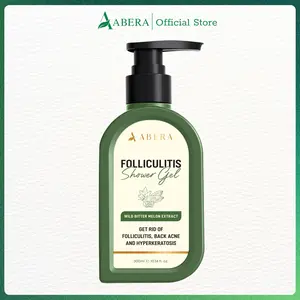 Abera Folliculitis Shower Gel - For skin with keratosis pilaris, folliculitis, chicken skin, strawberry skin
