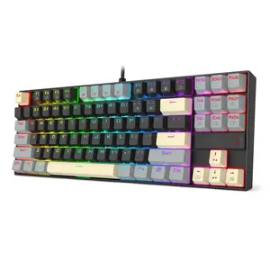 K552p Mechanical Gaming Tkl With 18 Backlight Modes  Hot-swappable Red Switches 87-key Compact Design N-key Rollover & Software Macro - Rgb Eclipse Gilded