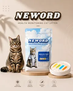 NEWORD Health Monitoring Crystal Cat Litter 8LB | Color Changing pH Detection Odor Control Silica Litter for Cats