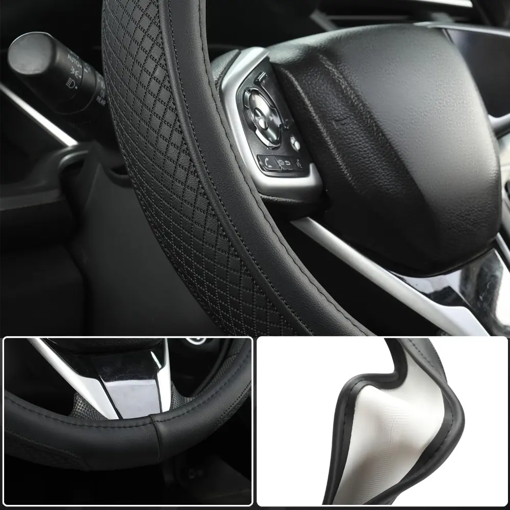 Customized Auto Car Steering Wheel Cover for Honda Accord, Civic