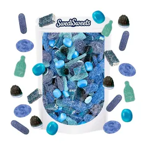 Swedisweets \u2013 Blue Candy Mix \u2013 Swedish Blue Candy Bulk Mix \u2013 Fruity Gummies, Chewy Sour Treats & Soft Jelly Bites Ideal for Parties, Birthdays & Anniversaries \u2013 227 g (8 oz)