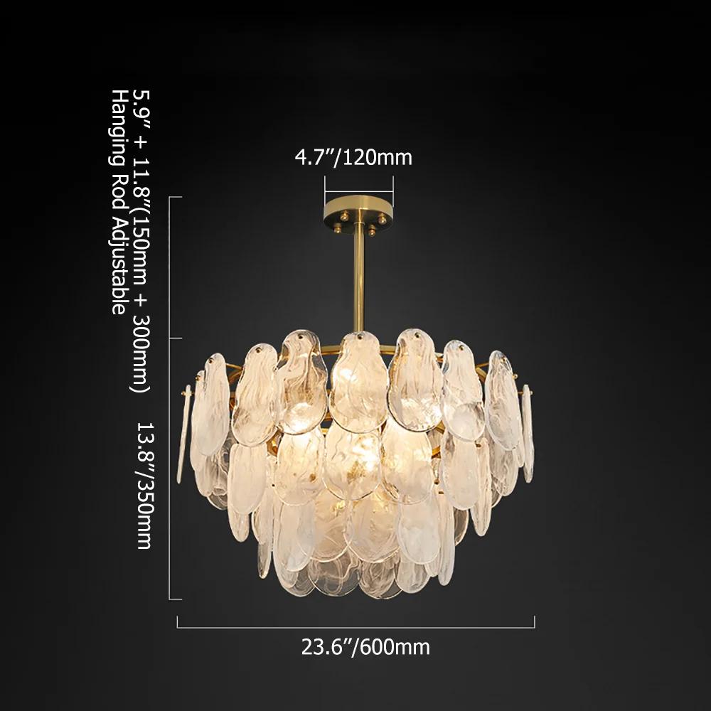 Homary Cloude Modern 6-Light Tiered Cloud Glass Chandelier with Adjustable Hanging Rod, Ideal to Light Up Your Space Decorative Lamp Decor Lighting Homary Cloude Modern 6-Light Tiered Cloud Glass Chandelier with Adjustable Hanging Rod, Ideal to Light Up Your Space Decorative Lamp Decor Lighting