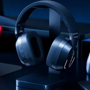 MZYMI GT100 Gaming Headset with Microphone design headphong  Rose Gold Nightfall Gaming Headset, Vibrant Lighting, Flip-to.Mute Rotating Boom Mic, 50mm Drivers, Wired 3.5mm for PC, PS5, PS4, Xbox Series X/S, Xbox One/Switch.