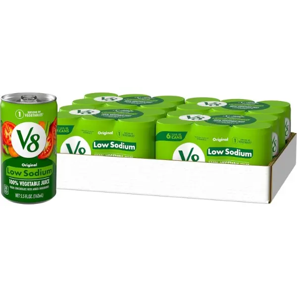 Original 100% Vegetable Juice Beverage - Low Sodium, Halal Certified, Natural, Vitamin C-Infused, Beets Carrots Spinach Blend, 5.5 Fl Oz, 6 Count (Pack of 4)