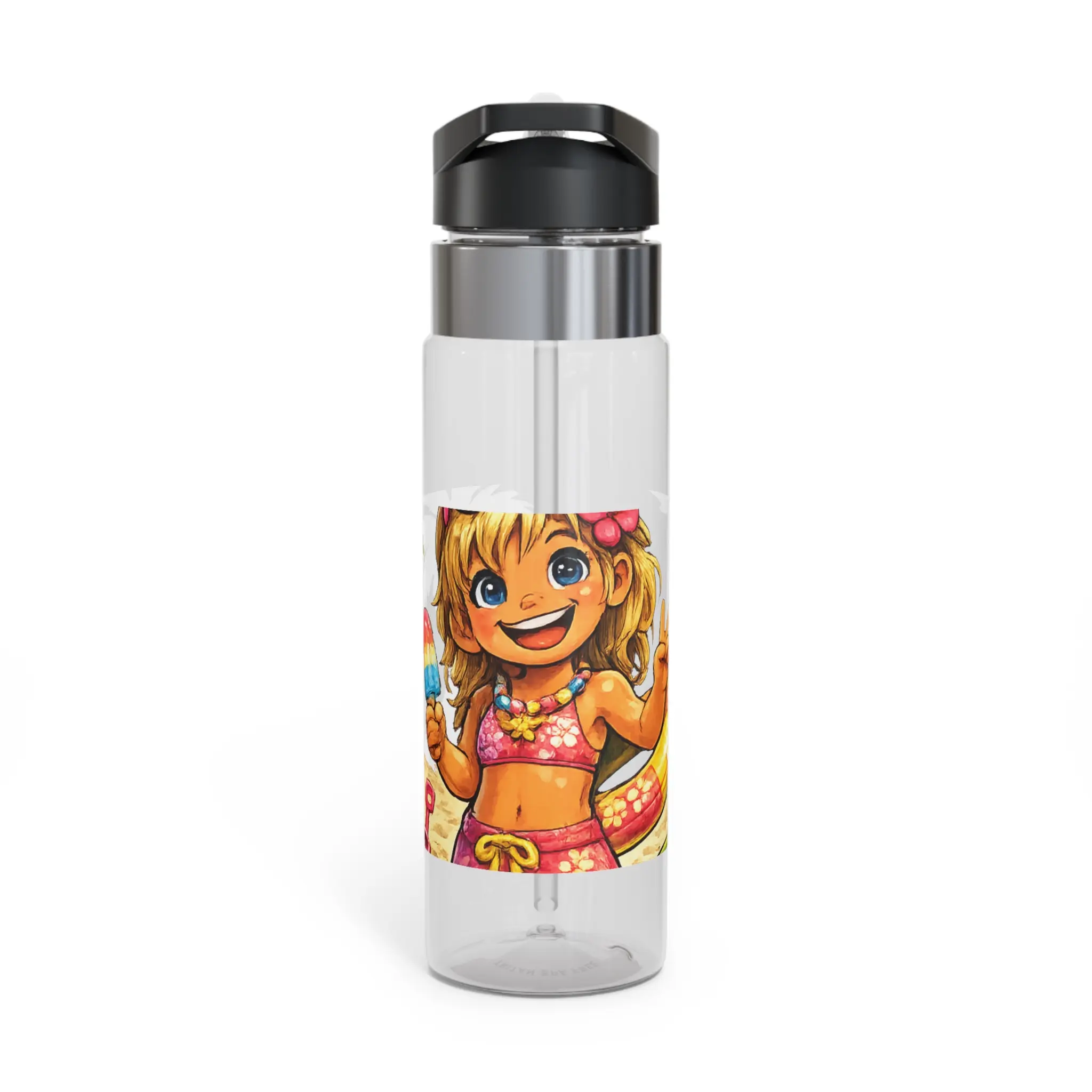 20oz Tritan Sport Bottle — Cute Beach Girl Summer Design