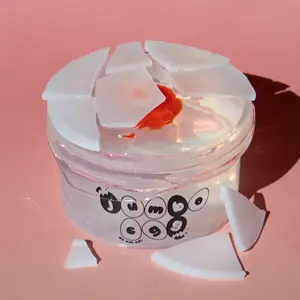 Jumbo Egg - OG Slimes 7 oz Clear + Wax Topper Slime