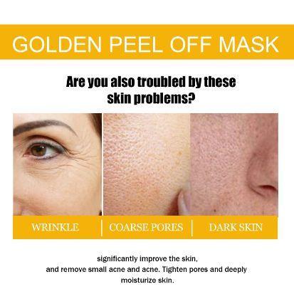 Peel-Off Gold Mask Cleanses Facial Blackheads, Reduces Fine Lines And Tights The Skin. It Is A Topical Mask