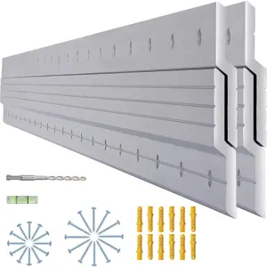 (41 inch) Heavy Duty 500 Lbs Load French Cleat Hanger 2 Pairs Aluminum Z Clips Interlocking Wall Mount Bracket Hardware Kit for Mirrors Picture Shelf Headboard Art Frames