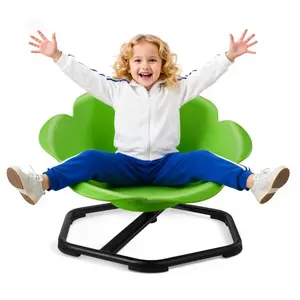VEVOR Kids Swivel Chair, 220 lbs Capacity, Flower Shape Sensory Spinning Chair, Autistic Kids Sensory Toy Seat with Non-Slip Metal Base, Toddler Sit Spin Seat for Coordination Balance Focus, Blue