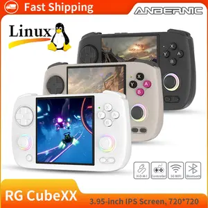 ANBERNIC RGCubeXX Retro Handheld Game Console with 3.95-inch IPS Screen RGB Lighting 64G TF Card Linux System and 3800mAh Battery Supports 5G WiFi Bluetooth 4.2 RG CubeXX